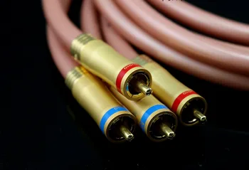 

HiFi hi-end hiend British Shark two - core silver - plated audio signal line dual lotus audio line high resolution