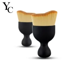 YANSH Contour Foundation Brush S Shape Cream Makeup Brushes Loose Powder Brush Multifunctional Make Up Brushes With Protect Lid