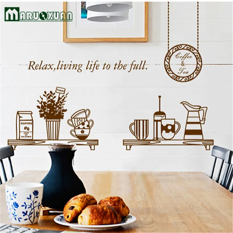 Hot Cakes Can Remove PVC Wall Post Glass Coffee Decorative ...