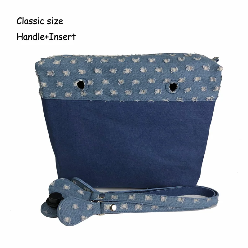 Canvas Floral Insert Inner Pocket Plus Handle  for Classic Mini Obag O Bag Women Handbag best wristlet wallet