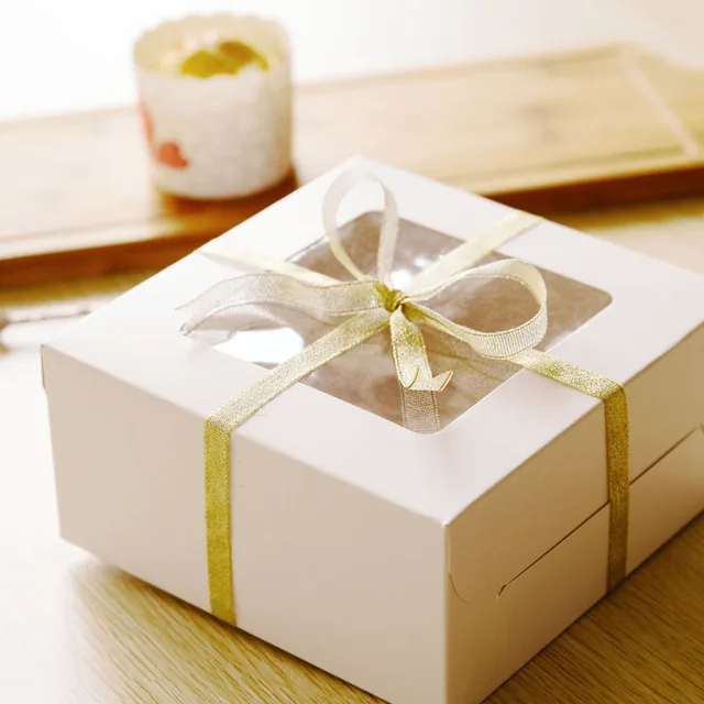 White four Muffin Box,CUPCAKE cake box with Window 30PCS/LOT-in Gift