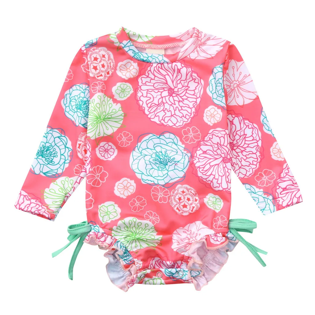 

ARLONEET Clothes swimwear girl one piece swimsuit floral swimsuit 2019 girls summer beach wear bathing costume kids beachwear