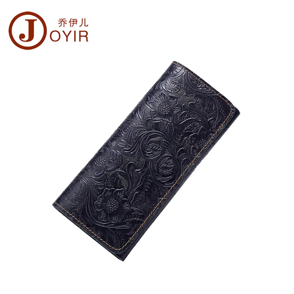 

JOYIR Fashion Women Wallet Decorative pattern design of restoring ancient ways Popular Purse Long Genuine Leather Clutch Wallets
