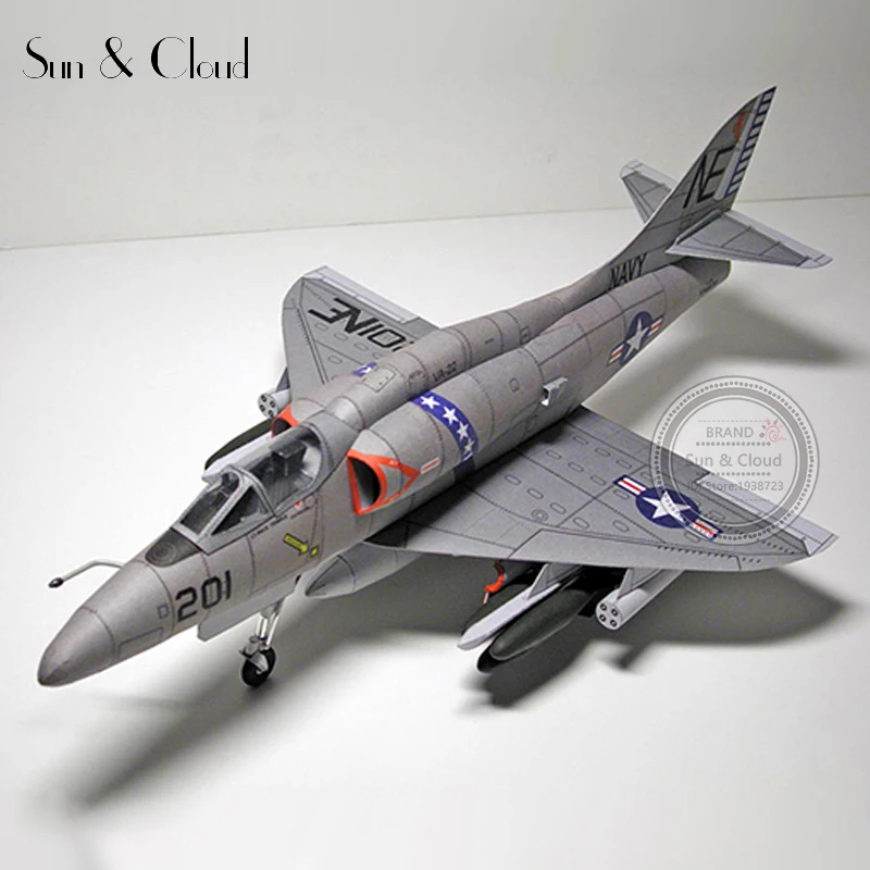 1:32 3D американская Дуглас A 4 Skyhawk самолёт бумажная модель ручная работа