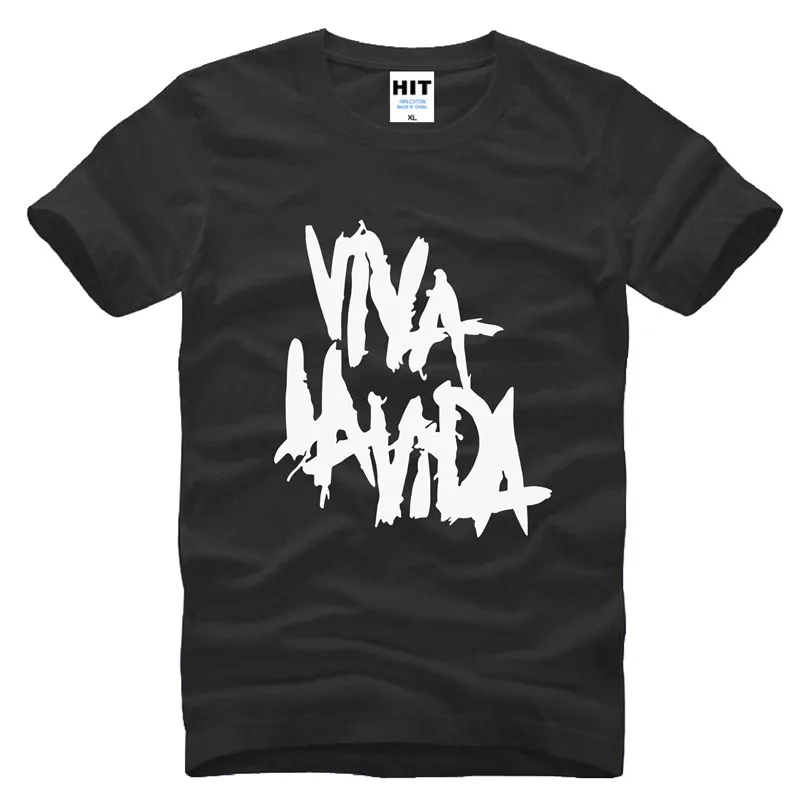 Мужская свободная Футболка Rock coldplay Viva la vida хлопковая Повседневная футболка с
