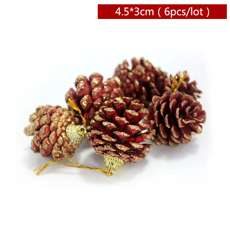 

6pcs / Pinecone Christmas Tree Decoration Hanging Decoration for Home Bar Party Festival Halloween Decoration Ornament