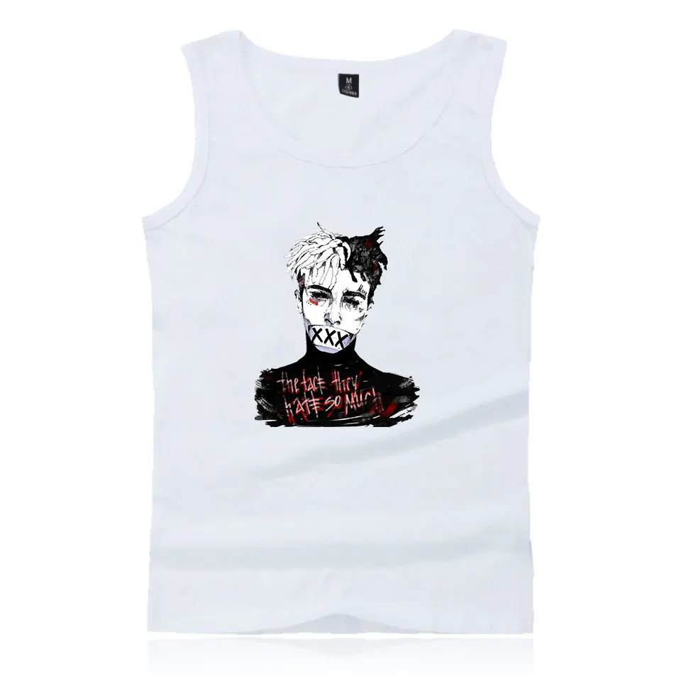 Xxxtentacion Tank Tops Hip Hop Rap fashion O-Neck Top Tees Men Mmusic Rapper T-shirts male Print Casual Tshirt | Мужская одежда