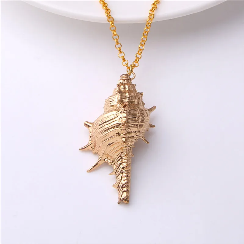 Fashion Shell Pendant Necklace Natural Gold Cowrie Women Best Friend Cowry Seashell Bohemian Jewelry | Украшения и аксессуары