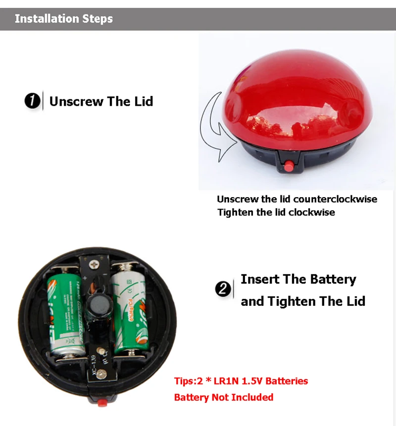Bicycle Bell Bike Horns Electric Handlebar Mushroom Safety Bicycle Ring Horns Lever Black Battery Bell Cycling Horn LT0087 (2)