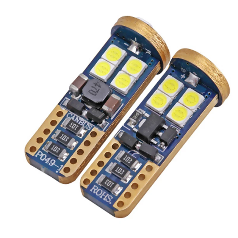 1 шт. W5W T10 12 SMD 3030 Canbus автомобильные светодиодные лампы сигнал номерной знак 194 168