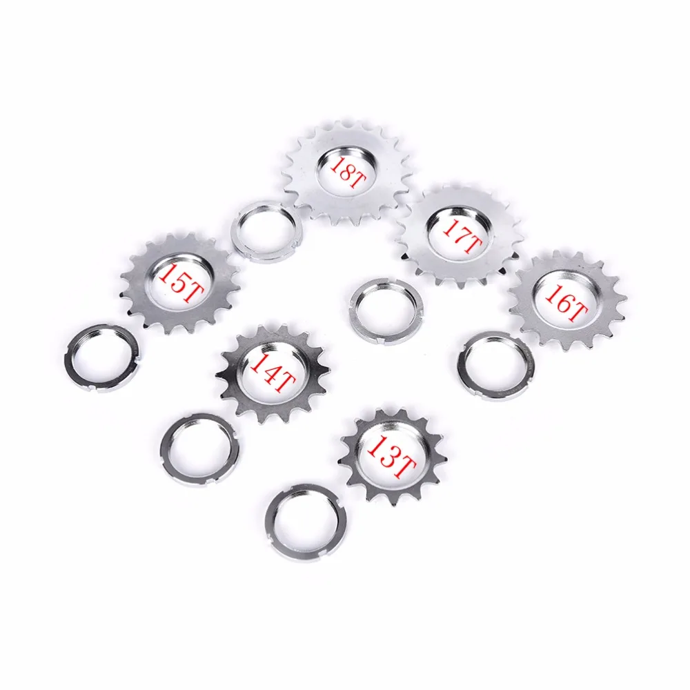 

13T/14T/15T/16T/17T Fixie Bike Chain Rings Single Speed Bike Wheel Sprocket Fixed Gear Bike Freewheel Bicycle Cogs Bike Parts