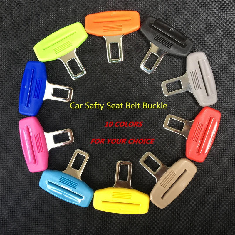 

2023 Colorful Universal Car Safety Belt Clip Car Seat Belt Buckle Vehicle-mounted Interior Accessories Auto Fastener Clip