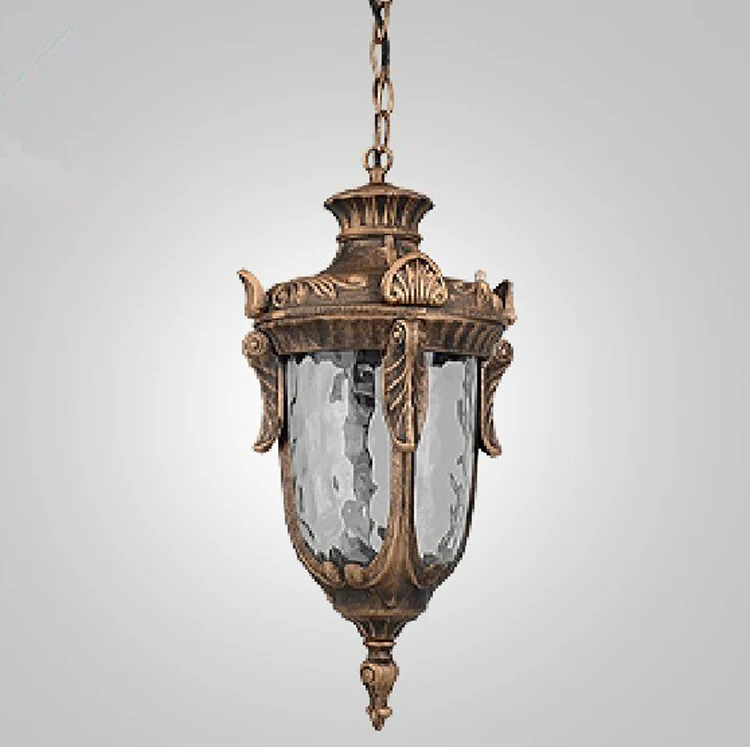 Decoração ao ar Poste de Luz Lâmpada de Iluminação Marrom à Prova Luzes da Varanda Arte Livre Pingente Varanda d' Água Cor 3 Marrom à prova d' água Luzes Da Varanda