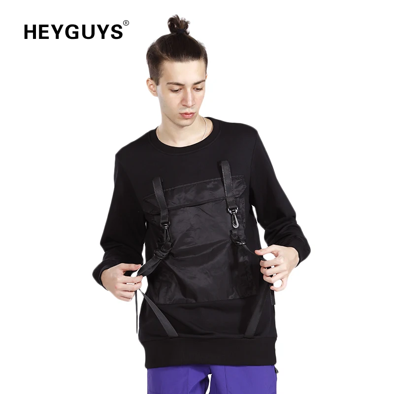 

HEYGUYS sweatshirts men Europe us high street men cool Hip Hop wear hot selling men designer solid wear street wear