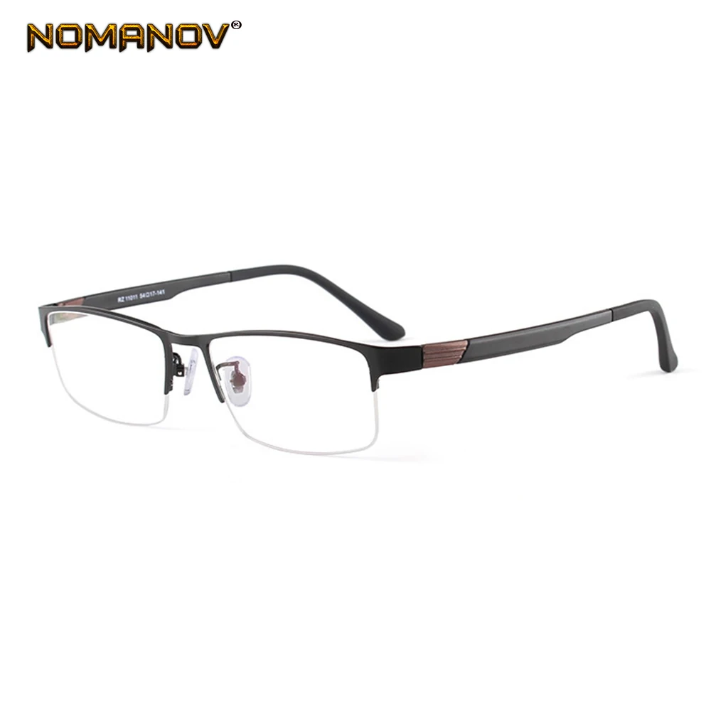 

Business Tr90 Leg SemiRimless Titanium Alloy Frame Custom Made Prescription Glasses Photochromic Grey/ Brown Myopia Near-sighted