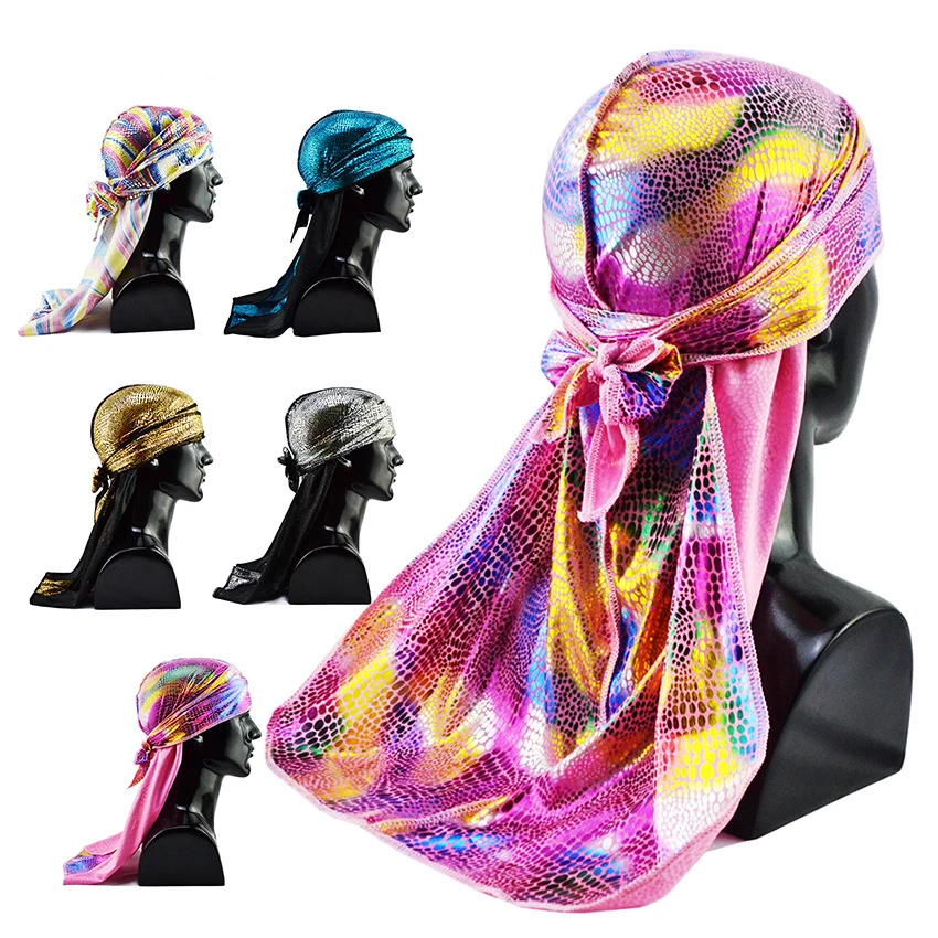 Мужская шапка в стиле хип-хоп с принтом змеи шапка-бандана-пират Du Doo Rag Biker Durag