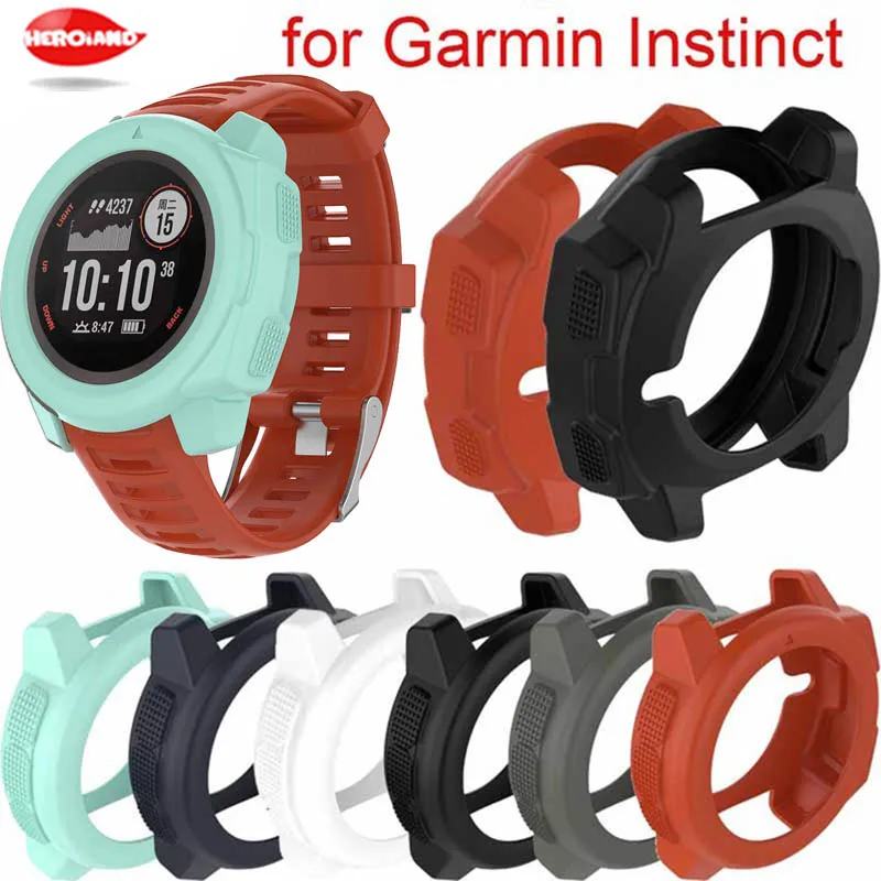 

2018Silicone Protector Case for Garmin instinct Sports Watch 360 Coverage Shell Protective for Garmin instinct watch Cases Shell