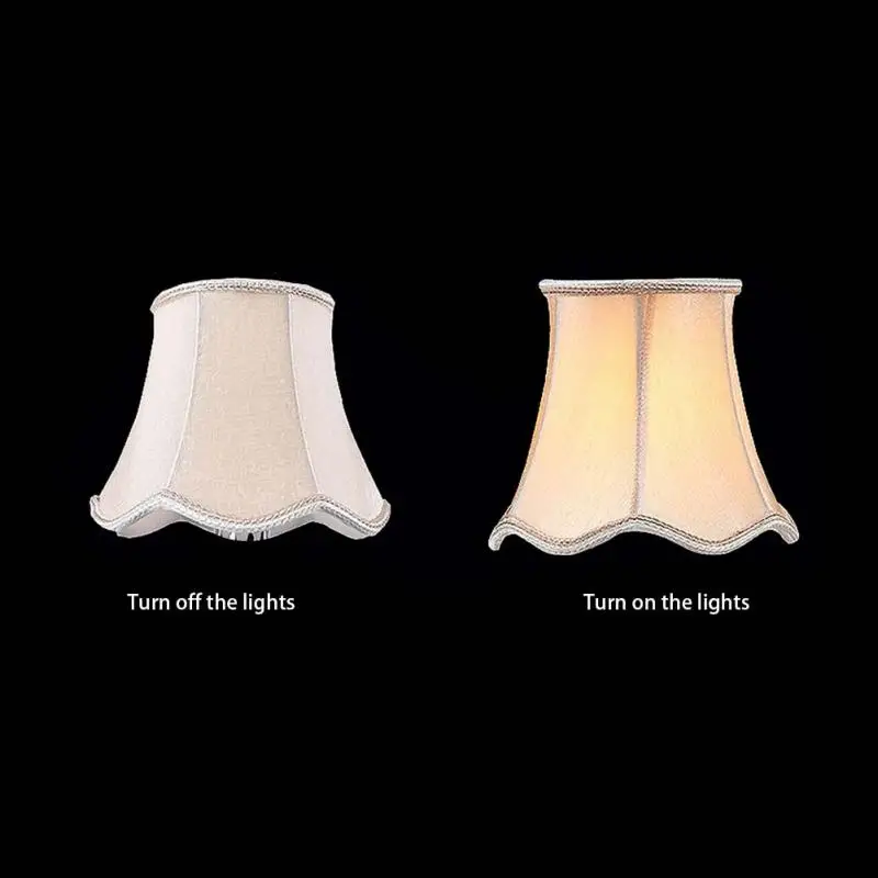 

1PC Lampshade Crystal Candle Chandelier Special Lamp Cover Exquisite Cloth Cover E14 Lamp Cover Cloth Shade 4 Patterns to Choose