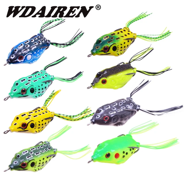 8Pcs Lifelike Soft Small Jump Frog Enticement Lure set 6cm 12.5g Silicone  Bait For bass