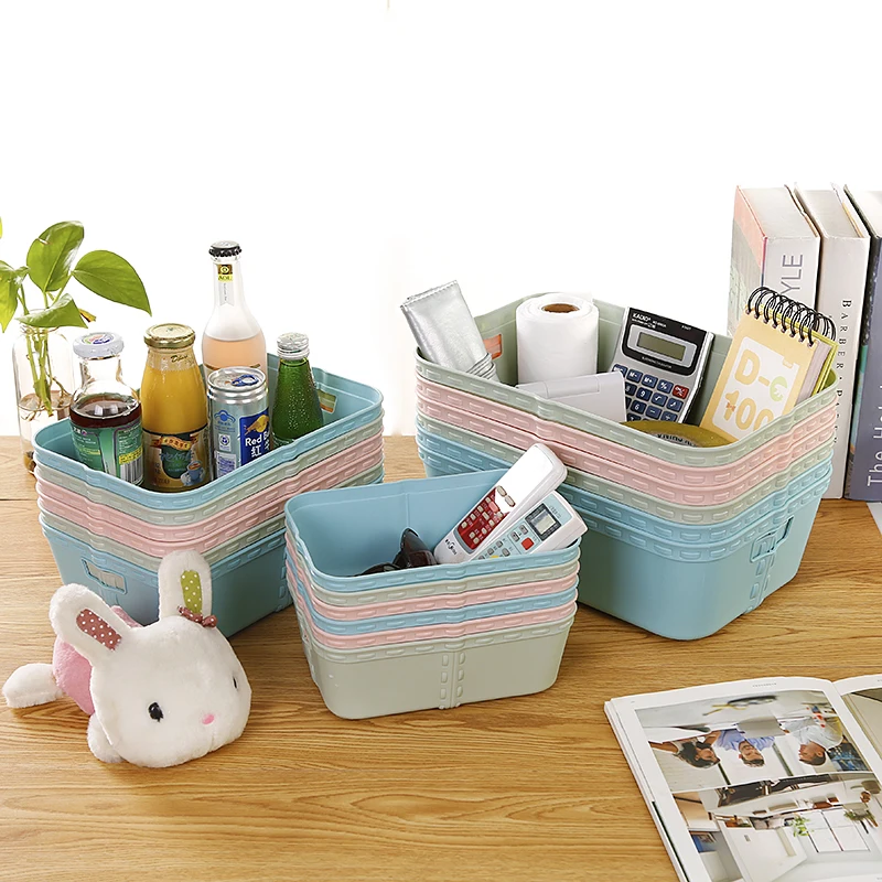 

3 Colors Durable Quality Dressing Table Storage Case Sundries Makeup Cosmetic Storage Organizer Kitchen Storage Box