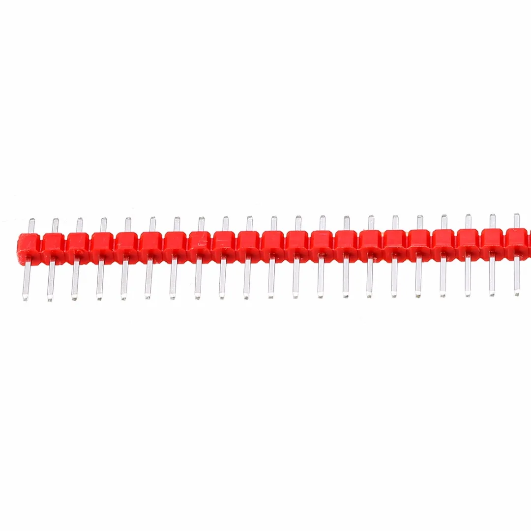 12pcs 40Pin Male Single Row Breakable Pin Header Strip 2.54mm Pitch Needle Connector Blue Red White Green Yellow Black 6 Colors