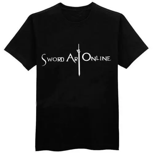 Sword Art Online Anime Elucidator Black Medium T-Shirt   Cartoon t shirt men Unisex New Fashion tshirt free shipping funny tops