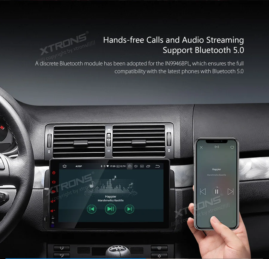 XTRONS " Android 9,0 автомобильный стерео плеер для BMW E46 M3 седан купе Touring Rover 75 MG ZT Plug& Play дизайн gps радио без DVD