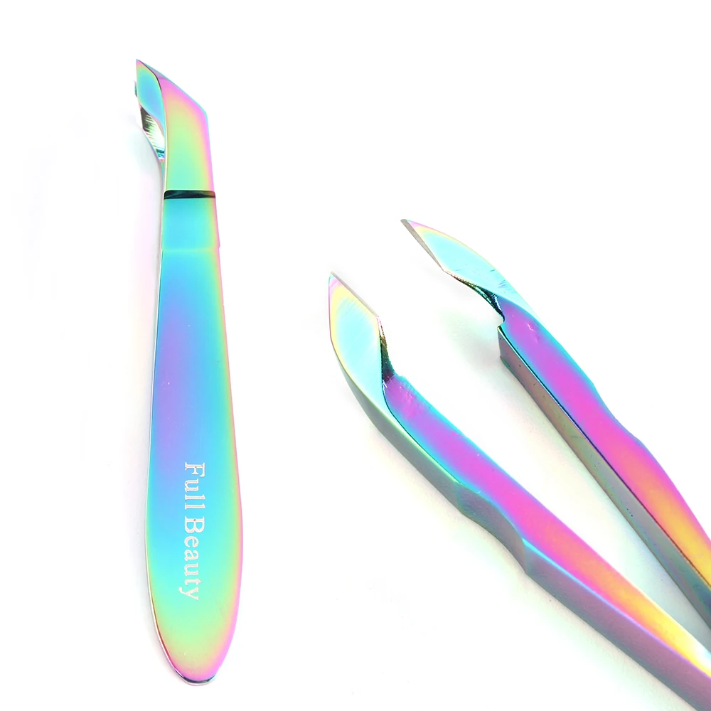 

1pcs Rainbow Nail Cuticle Nipper Stainless Steel Clippers Scissors Dead Skin Remover Trimmer Cutter Manicure Nail Art Tools JI05