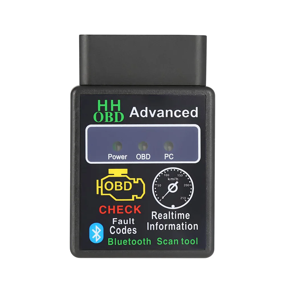 HH OBD расширенный мини ELM327 v2.1 черный Bluetooth OBD2 автомобильный беспроводной адаптер сканер инструмент Bluetooth ELM327 HH OBD интерфейс