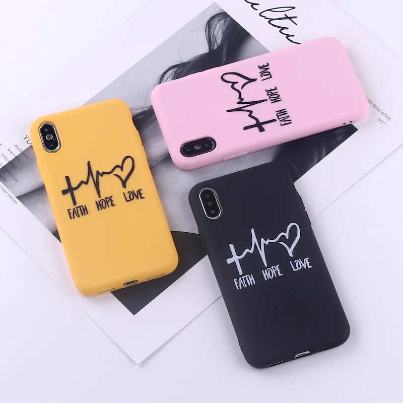 

Blessed Love Hope Faith Crucifix Christian Cross Jesus Soft Silicone Candy Case Coque For iPhone 11 6 8 8Plus X XS Max 7 7Plus