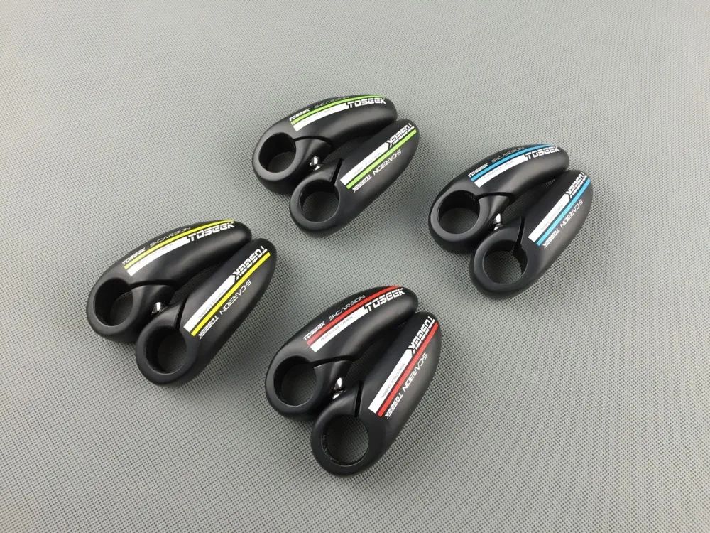 4 Colour TOSEEK UD Matte Carbon Fiber Bicycle Bar Ends Mountain Bike MTB Bar End Cycling Bicycle