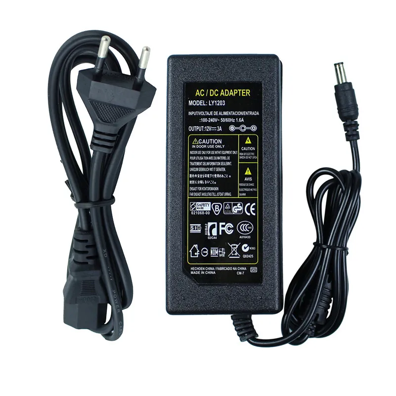 AC 100 V-240 V адаптер конвертер для DC12V 1A 2A 3A 4A 5A 6A блок питания для 3528 5050 5730 led гибкая лента ленточный светильник