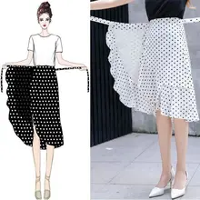 Летний Для женщин Мода Офисные женские туфли Стиль в горошек юбка-годе дамы Винтаж облегающий цельный пояса Обёрточная бумага юбка M304