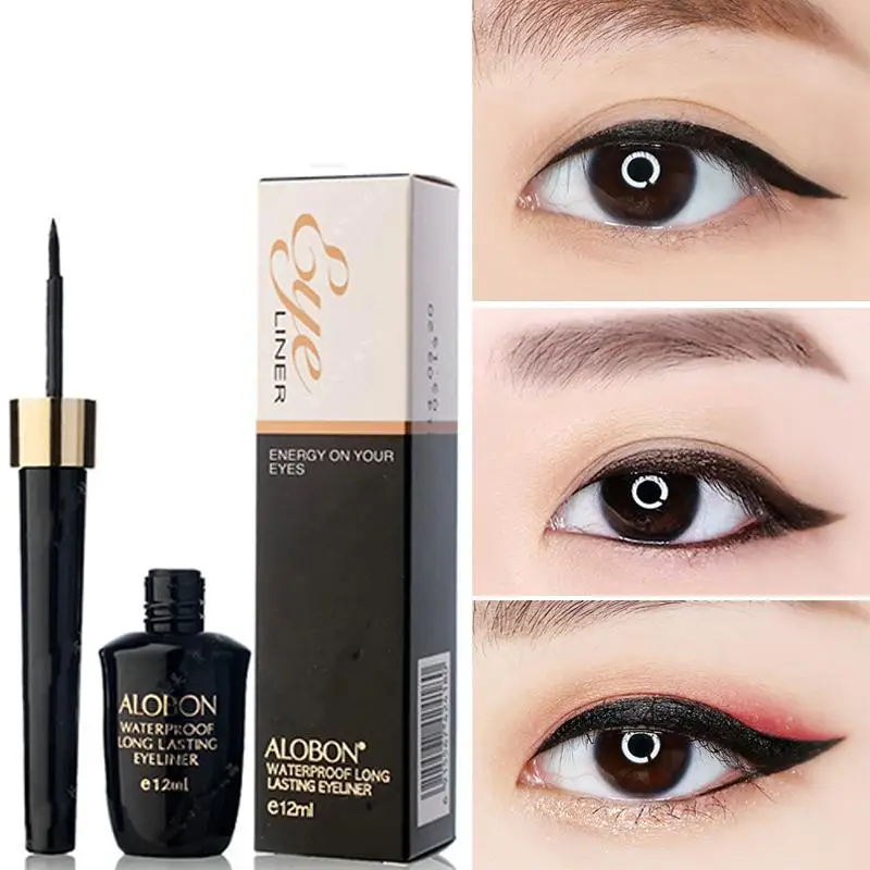 HobbyLane 1 pieces long lasting waterproof eye pencil Liquid Eye Liner Pen Black Waterproof Quick-drying Eyeliner Makeup Beauty |