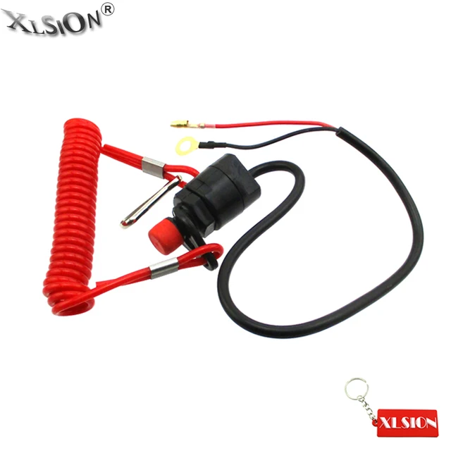 XLSION Safety Tether Lanyard Kill Stop Switch For Outboard Motor Boat