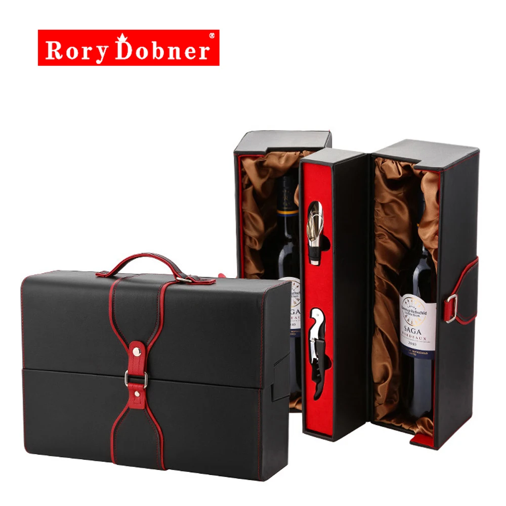 Gift Box Wine Box Luxury Models Wholesale Leather Double Vessel Gift