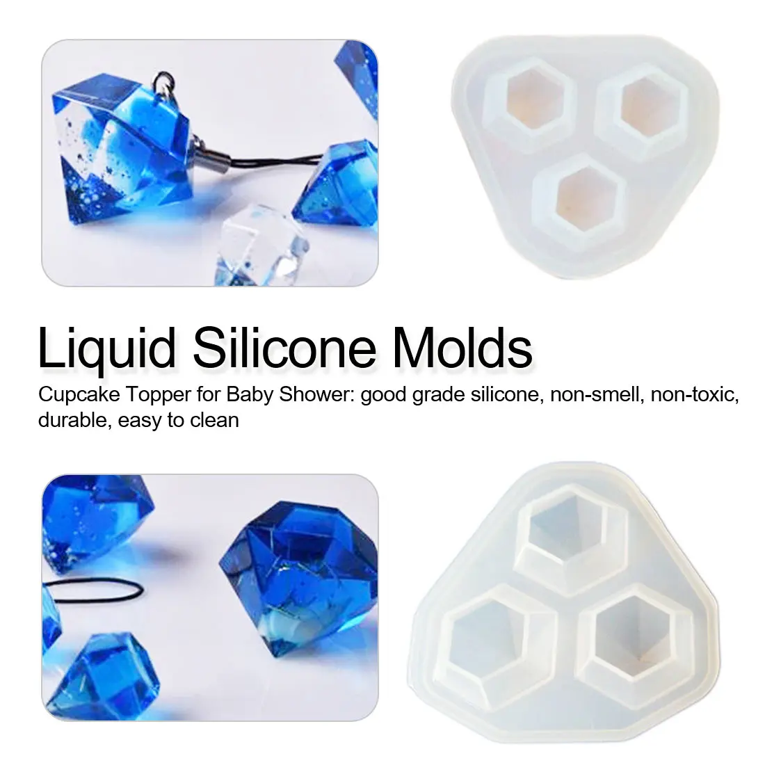 

Transparent Silicone Mould Dried Flower Resin Decorative Craft DIY diamond Mold cutting shape Type epoxy resin molds for jewelry