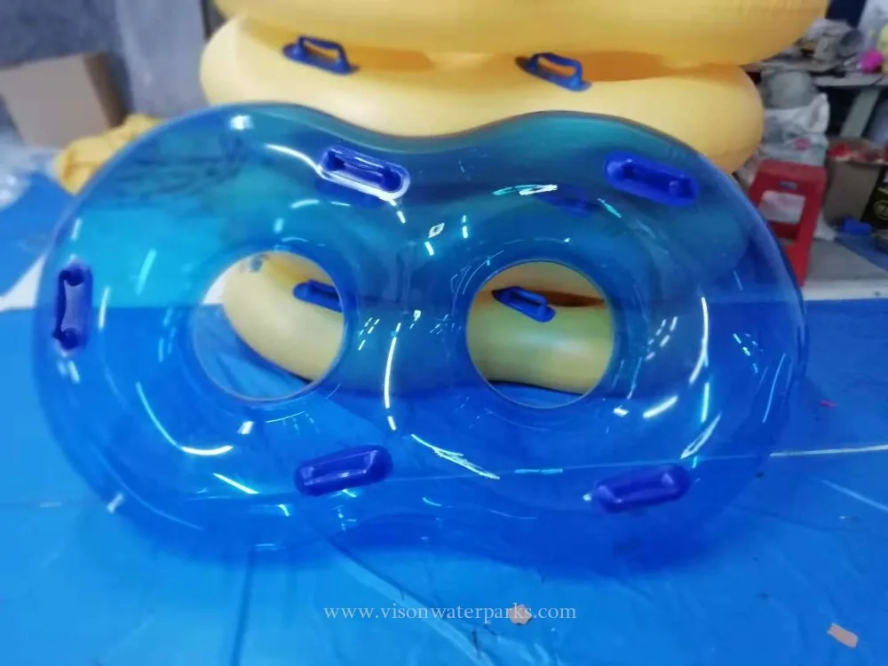 Water Slide transparent inflatable 2 person tube VIT22 for water slide Vison Waterparks (5)
