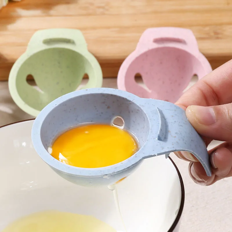 

New wheat straw Good Quality Egg Yolk White Separator Egg Divider Food Grade Material Family Expenses Egg Tools &5189