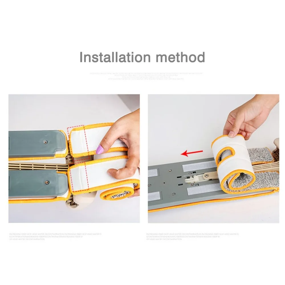 38 см практические двухсторонней-Ручная стирка Mop ткань мягкая тончайший слой Замена швабры ткань уборки пола инструменты
