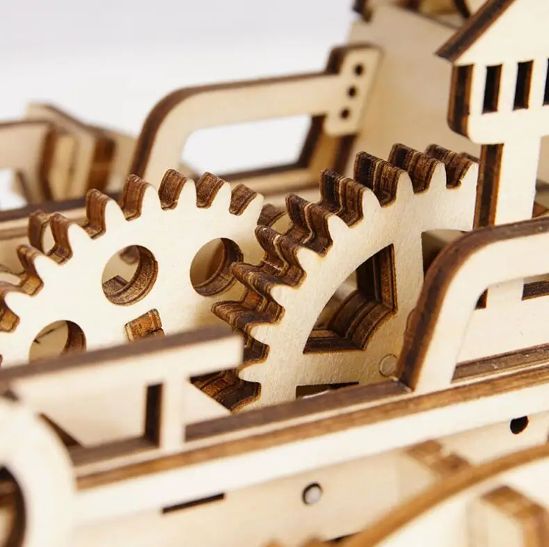 DIY 3D лазерная резка деревянная механическая модель строительные наборы действие по заводу игрушки хобби подарок для детей