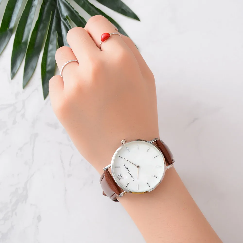 

Lvpai Women's Casual Quartz Leather Band Watch Analog Wrist Watch relogio masculino quartz clock mechanism silent men
