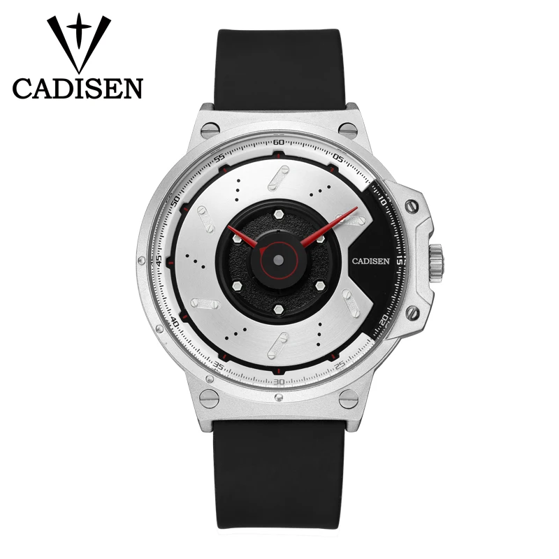 

CADISEN Men's Sport Quartz Watches Top Brand Luxury Silicone Waterproof Watch Men Personality Creative Clock Relogio Masculino