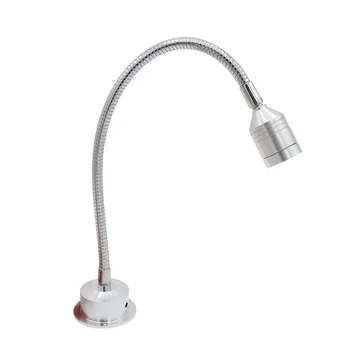 

3W Surface Mount LED Mini Spotlight with 360 Beam Angle Rotatable Gooseneck for Jewelry Show Box Display Case 85-265V