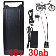 ЕС США нет налога на 1200ВТ 48В Электрический велосипед батареи 48v 30ah литий аккумулятор с портом USB задний фонарь использовать для LG 3400mah ячейка