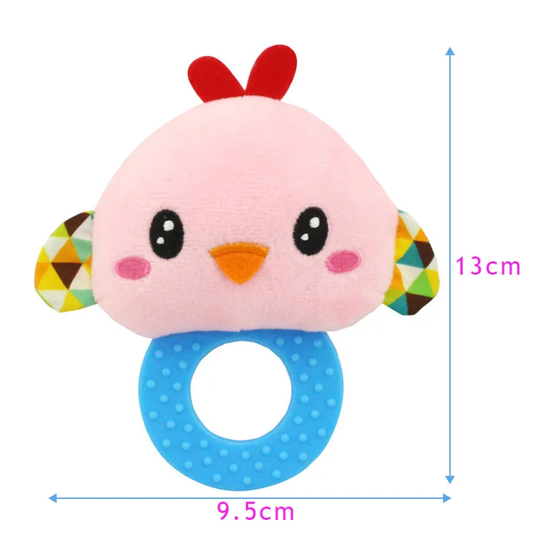 Newborn Rattles font b Toy b font Hand Bell Toddler Infant Rings Interactive Cute Cartoon Animal