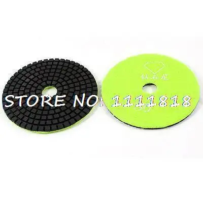 

4" 100mm Grit 30 Granite Tile Concrete Stone Diamond Polishing Pad Yellow Green 2 Pcs