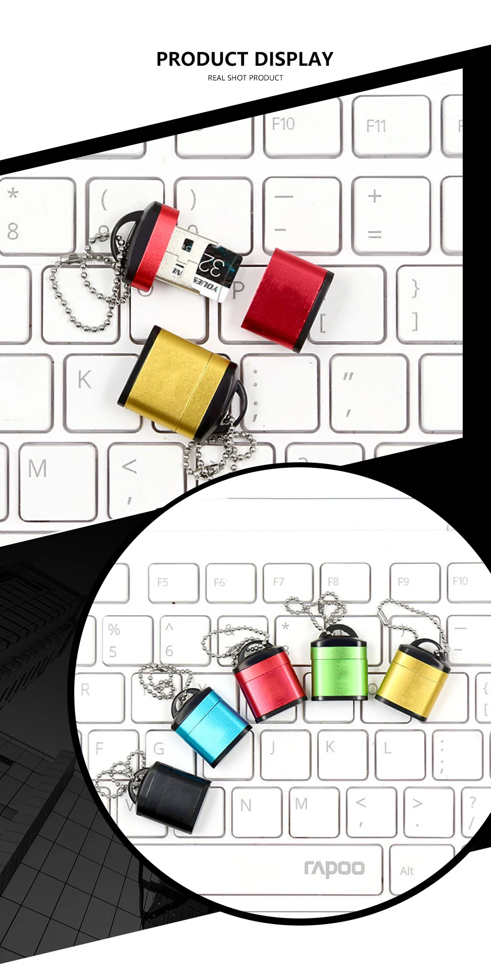 5 цветов мини USB кард-ридер Универсальный USB Micro sd карта/TF карта/карта памяти ридер для телефона удлинитель-Переходник USB адаптер