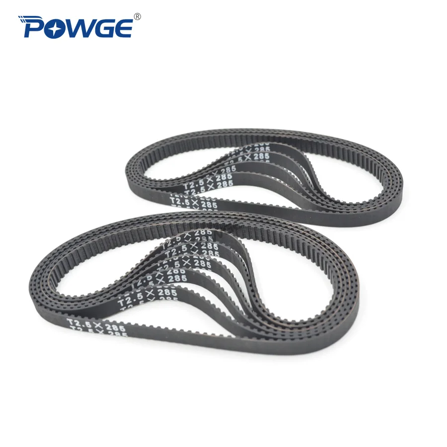 

POWGE 10pcs T2.5 Timing belt Perimeter 285 287.5 290 300 305 Width 6mm Teeth 114 115 116 120 122 T2.5X285 synchronous T2.5X300