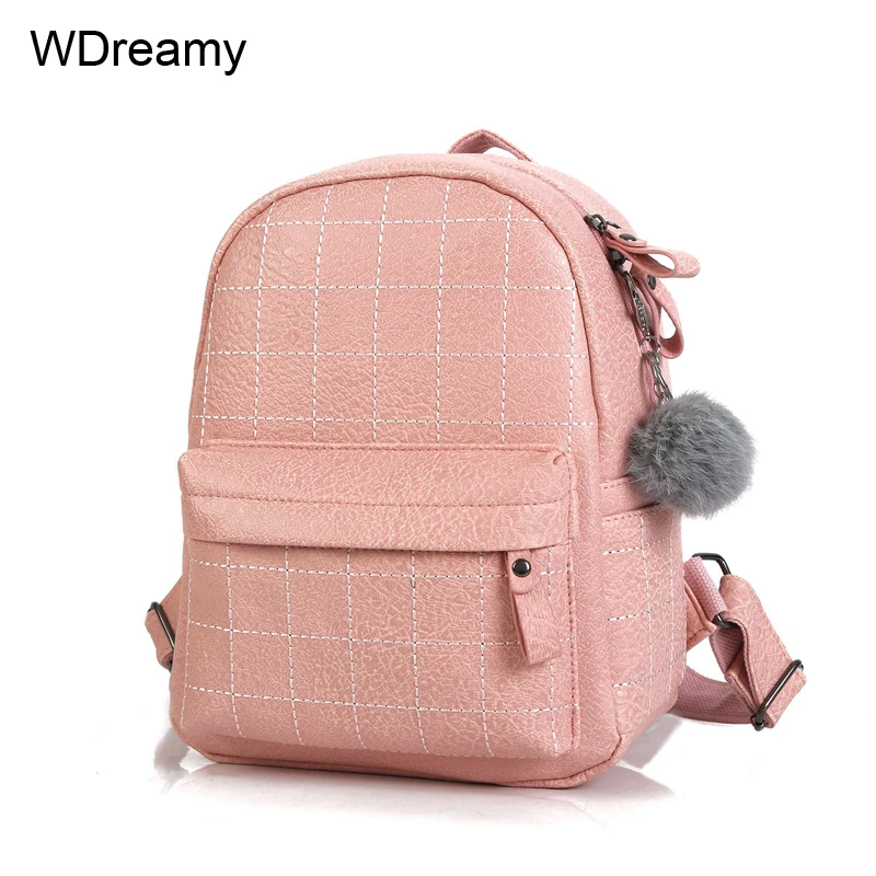 The new female backpack, the high end material, the fashionable girl bag, the lattice style